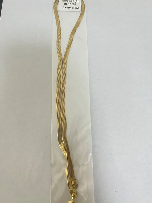 10278 5.0mm 55cm Cadena de acero dorado