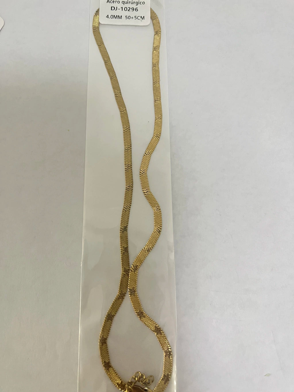 10296 4.0mm 50+5cm Cadena de acero dorado