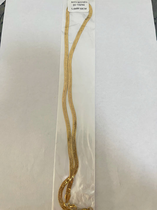 10294 5.0mm 60cm Cadena de acero dorado