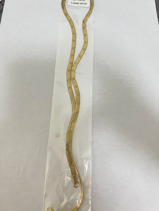 10298 5.0mm 60cm Cadena de acero dorado
