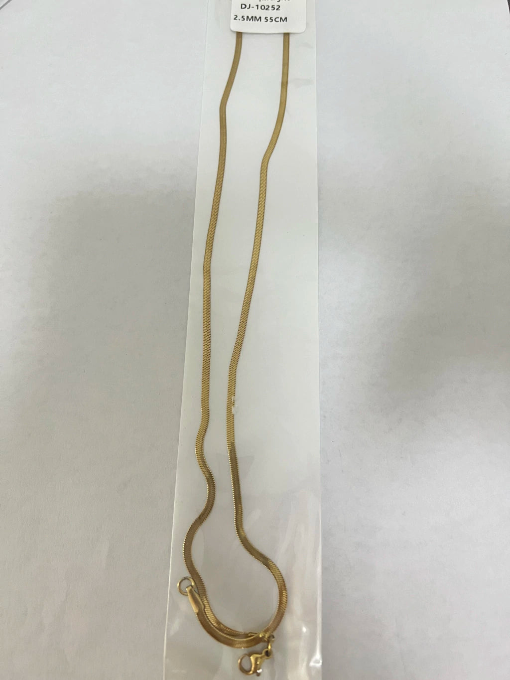 10252 2.5mm 55cm Cadena de acero dorado