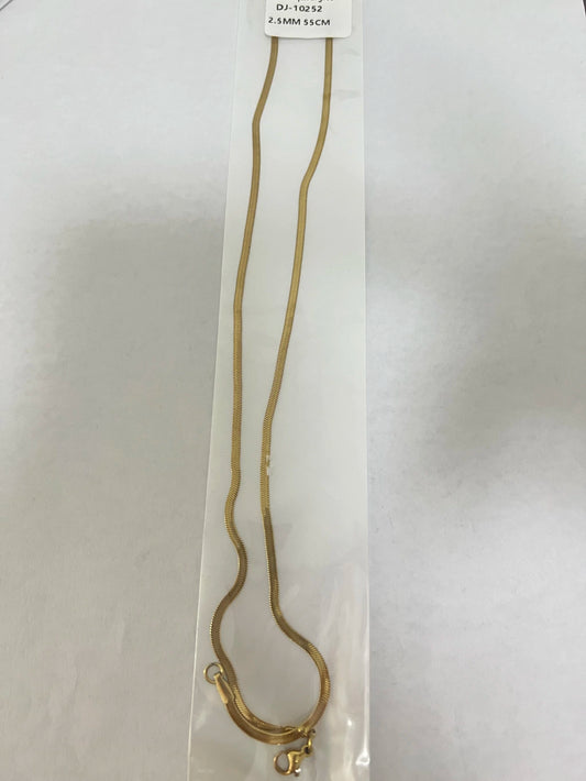 10252 2.5mm 55cm Cadena de acero dorado