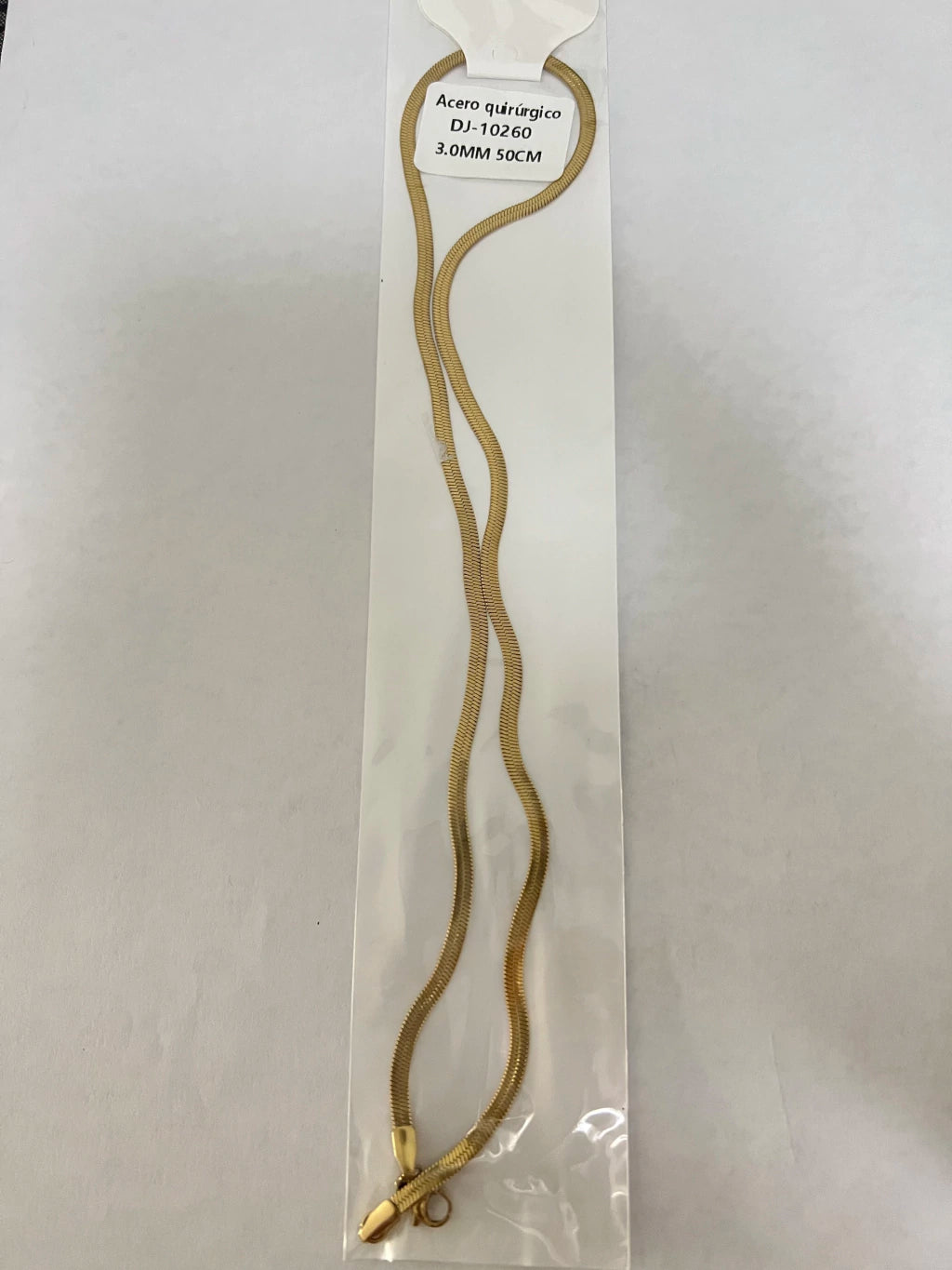 10260 3.0mm 50cm Cadena de acero dorado