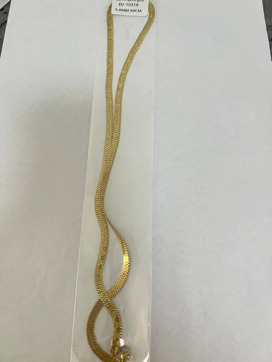 10318 5.0mm 60cm Cadena de acero dorado