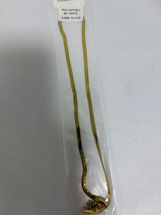 10312 4.0mm 50+5cm collar de acero dorado