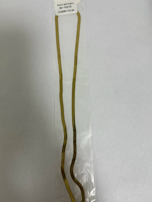 10270 4.0mm 55cm collar de acero dorado