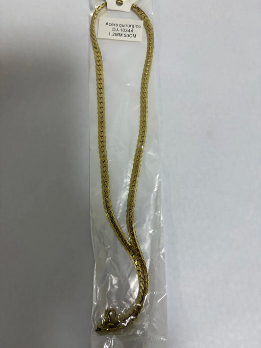 10344 1.2mm 50cm collar de acero dorado