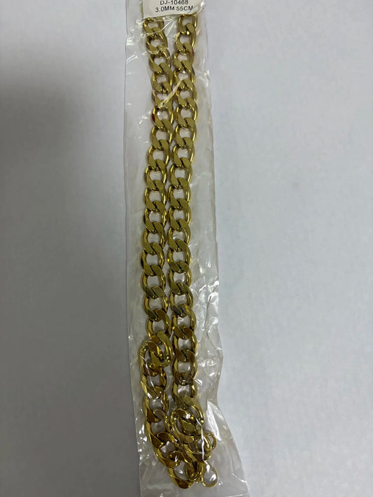 10468 3.0mm 55cm collar de acero dorado