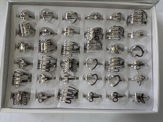 692-A Anillos acero plateado