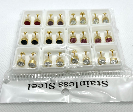 -60B Abridor acero dorado bolita de piedra X12