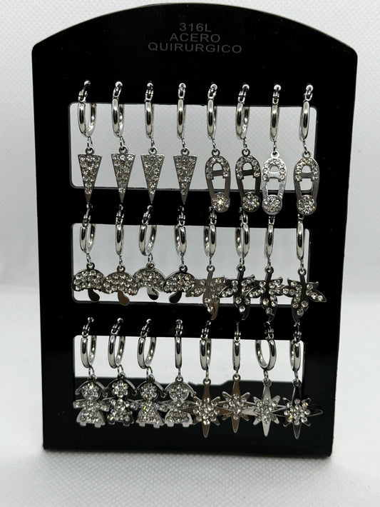 -86A Aritos por pack con colgante acero X12