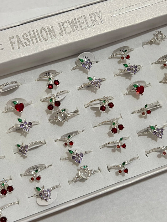 30001C anillos en blanco de cereza