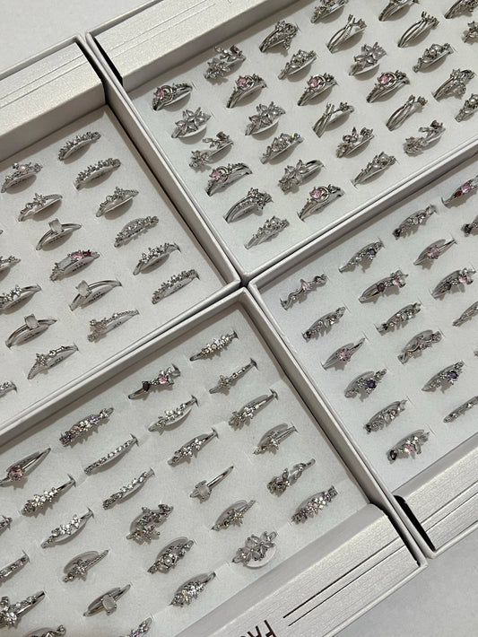 30003A anillos en plateado