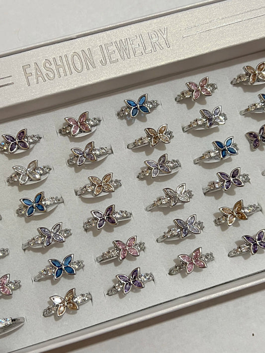 30004A anillos en plateado