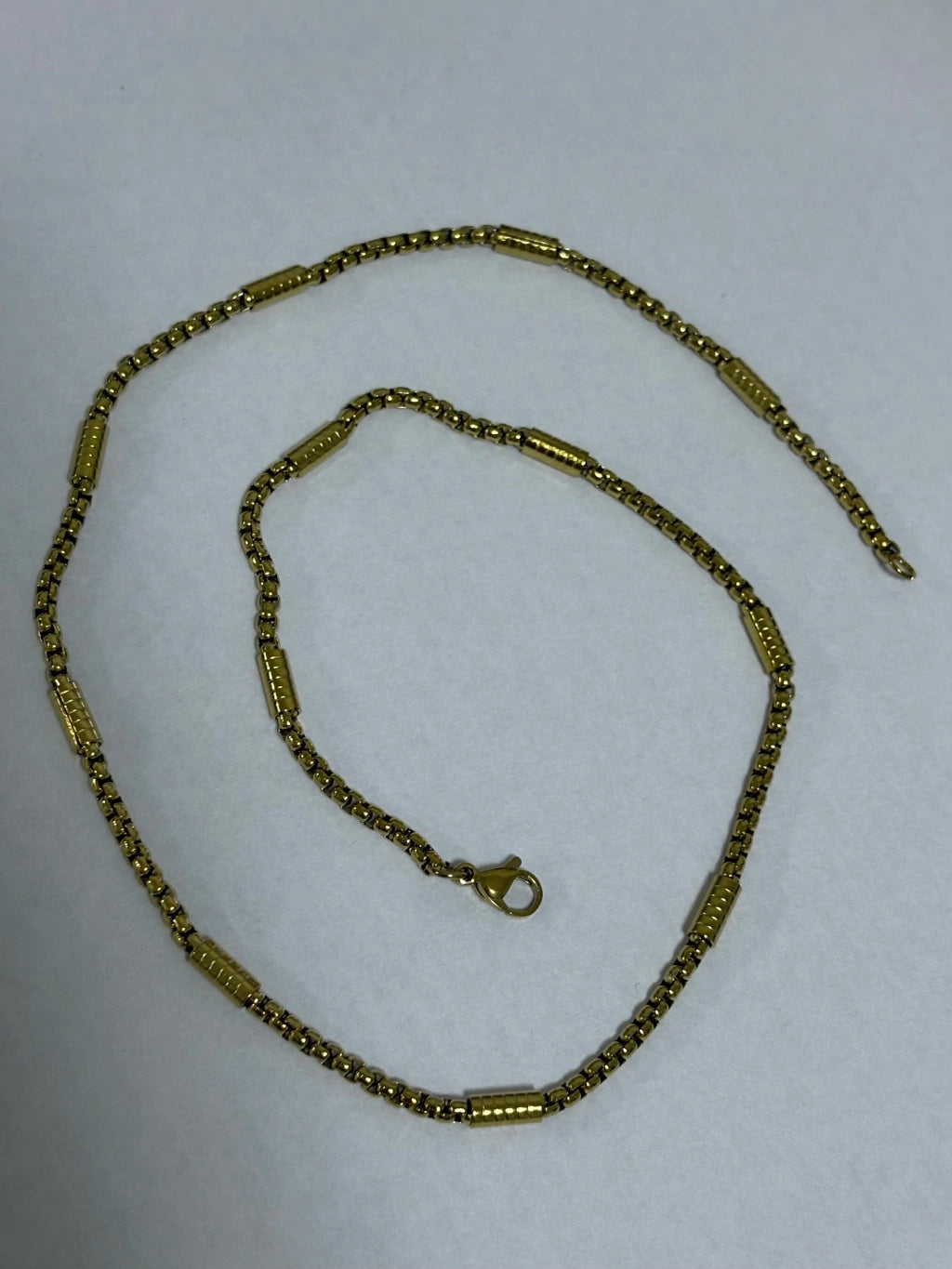 10444 3.0mm 50cm Collar de acero dorado