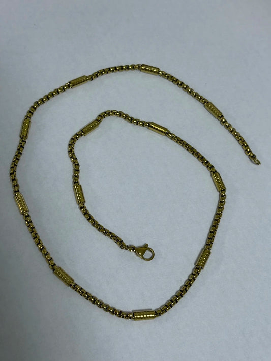 10444 3.0mm 50cm Collar de acero dorado