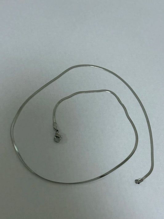 10239 2.0mm 50cm Collar de acero plateado