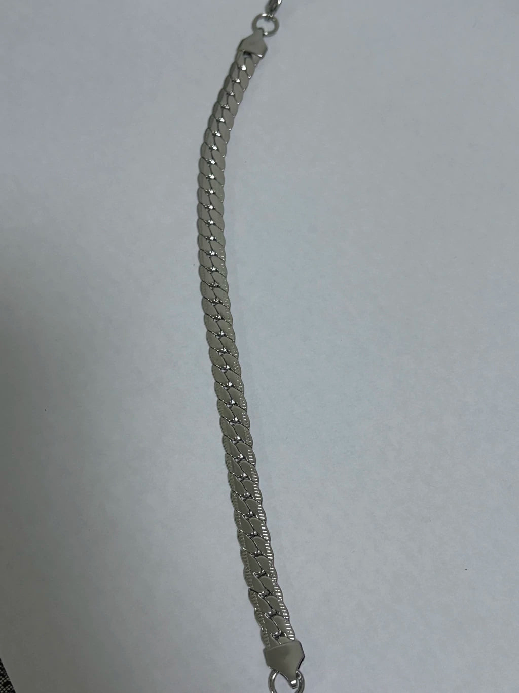 10359 1.8mm 21cm Pulsera de acero plateado