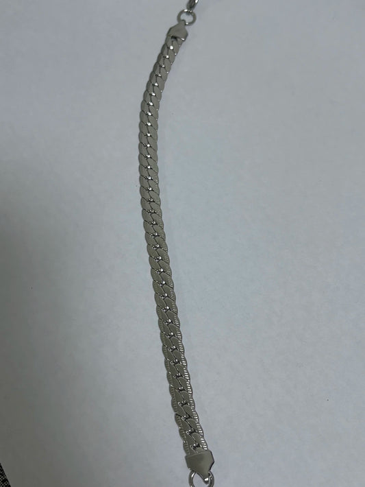 10359 1.8mm 21cm Pulsera de acero plateado