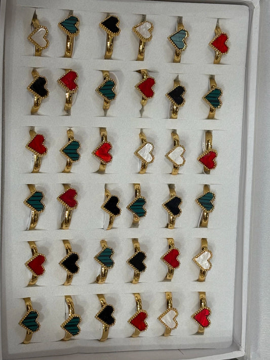 30152-1 Anillos de acero dorado