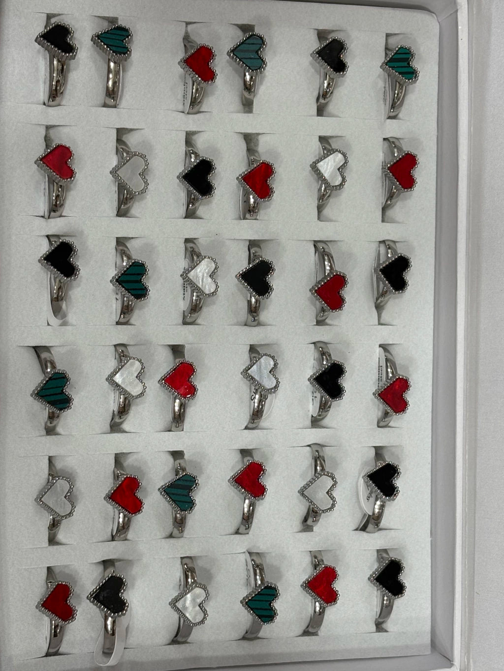 30152-2 Anillos de acero plateado