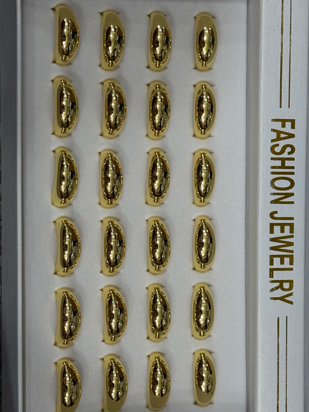 81300 Anillos de acero dorado lizo
