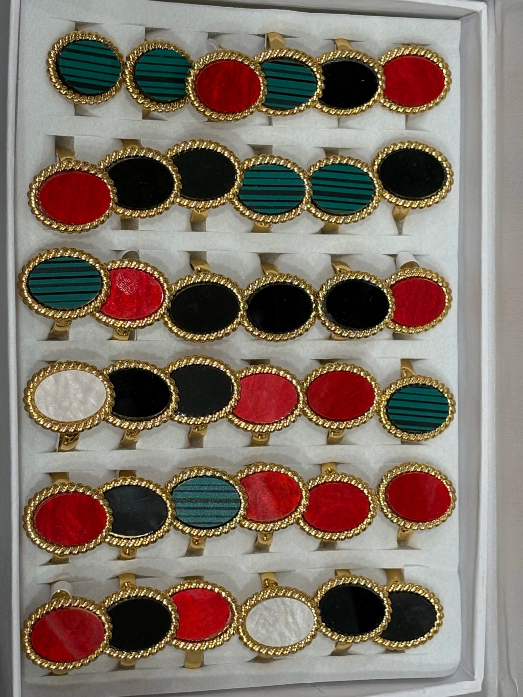 30154-1 Anillos de acero dorado