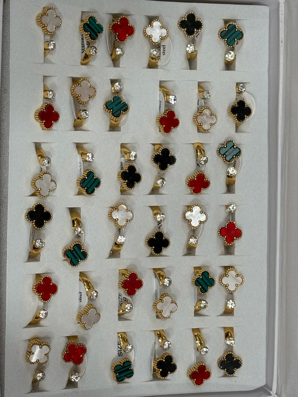 30158-1 Anillos de acero dorado