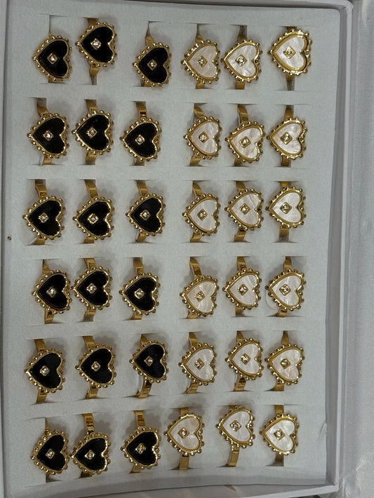 30155-1 Anillos de acero dorado