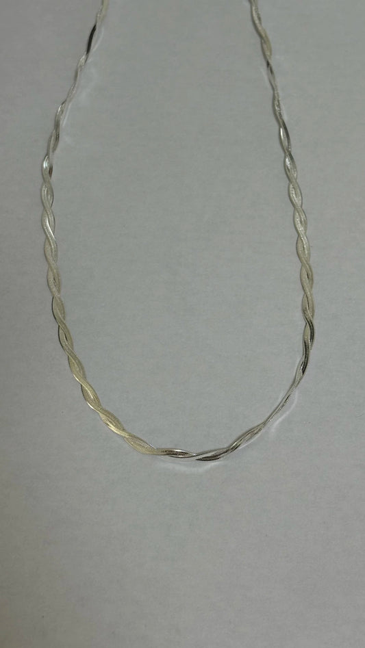 Cadena de acero blanco