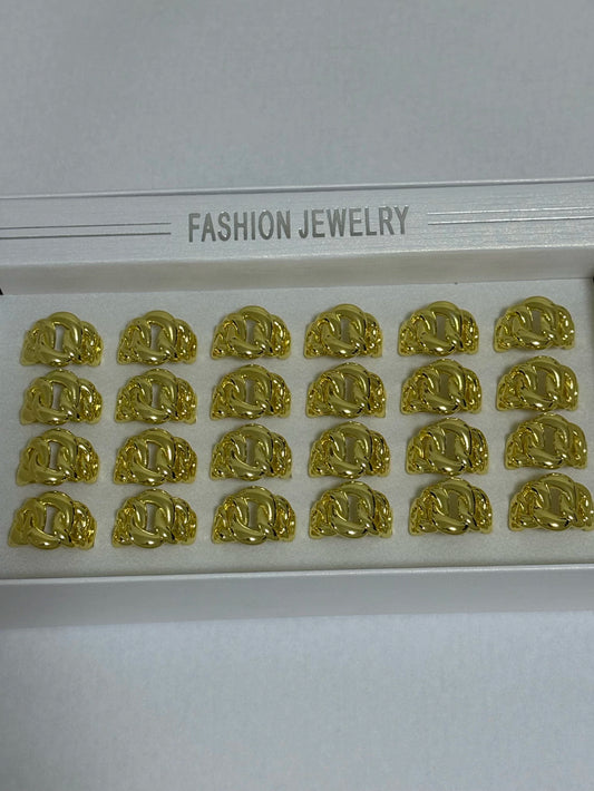 81286 Anillos dorados ajustables