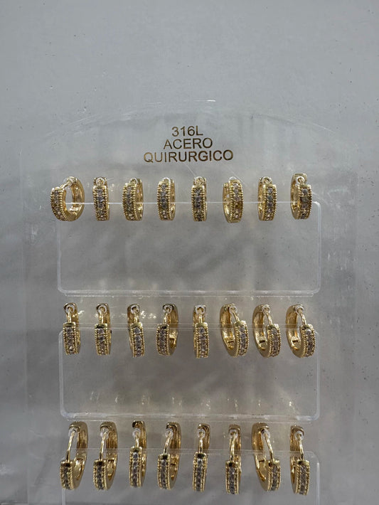#626B aros acero dorado.