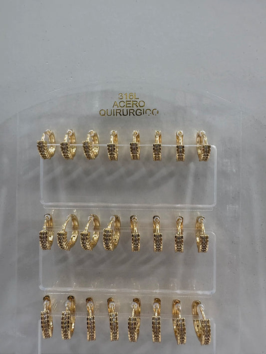 #627B aros acero dorado.