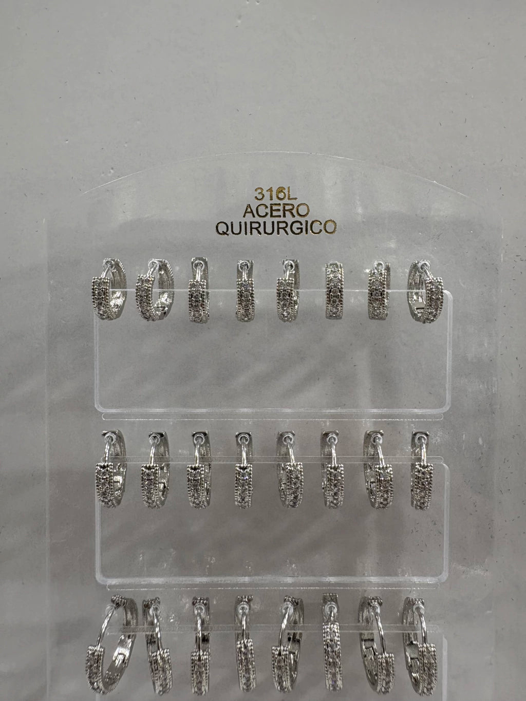 #625A aros acero plateado.