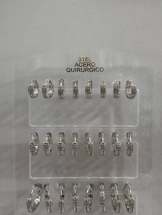 #625A aros acero plateado.