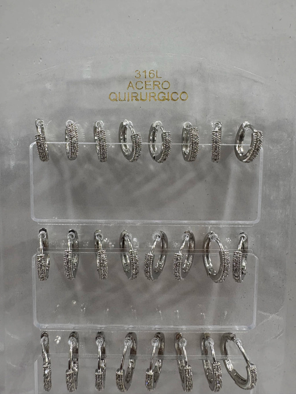 #628A aros acero plateado.