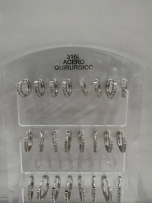 #624A aros acero plateado.