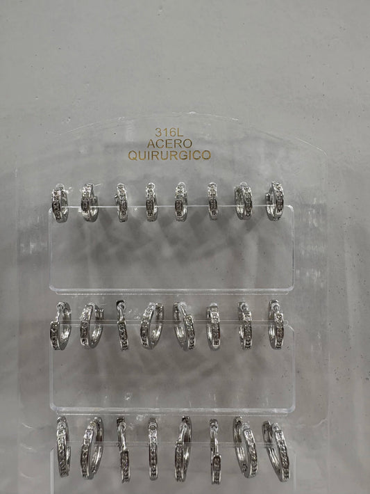 #630A aros acero plateado.