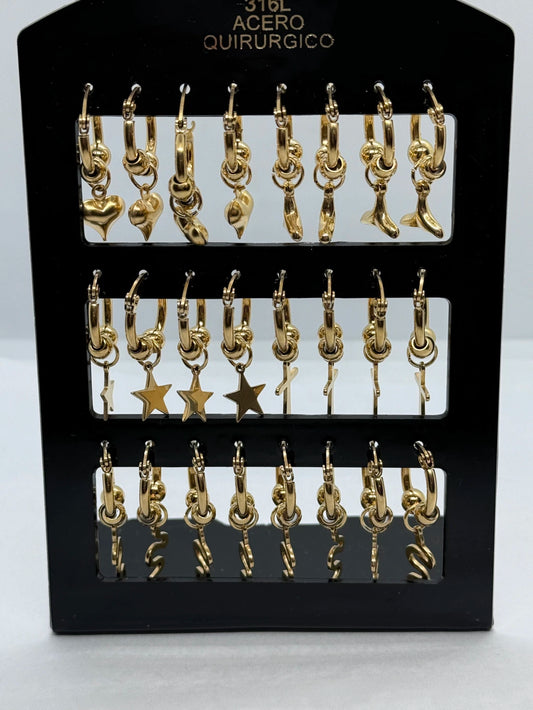 -50 Arito dorado con colgante