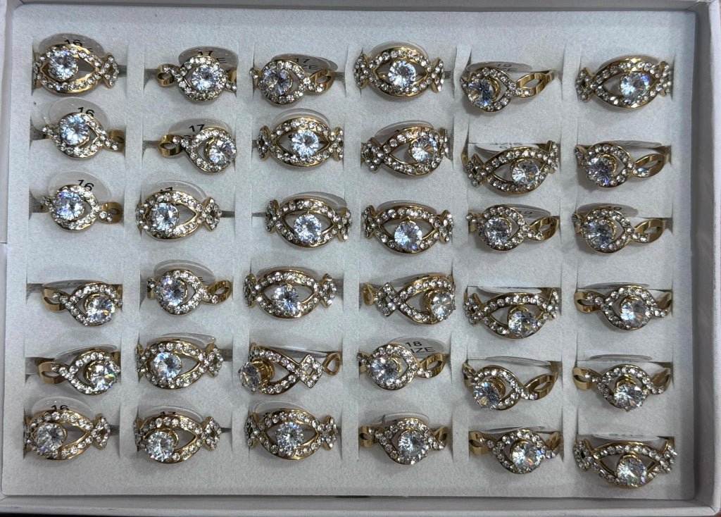 -76B Anillos por caja Acero dorado