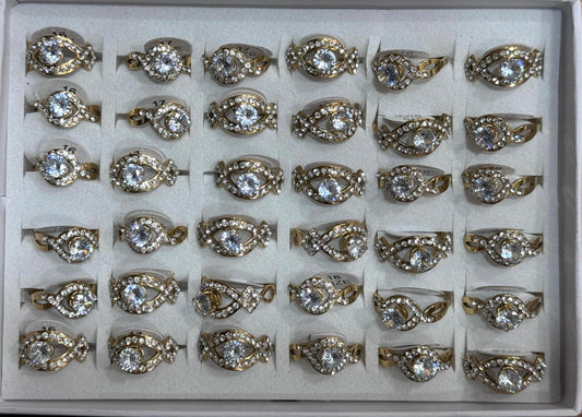 -76B Anillos por caja Acero dorado
