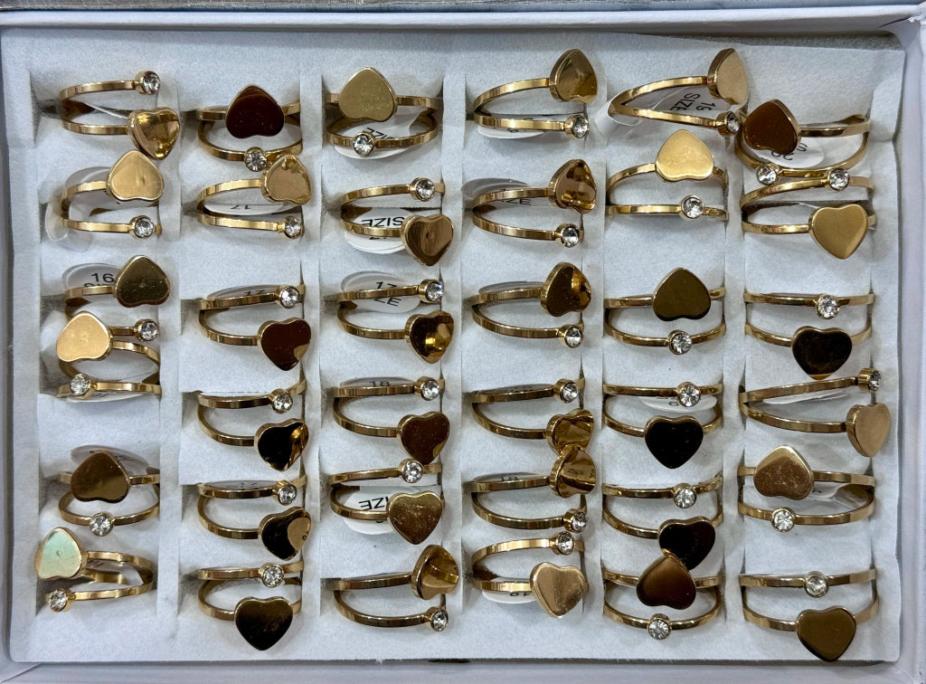 -83B Anillos por caja acero dorado