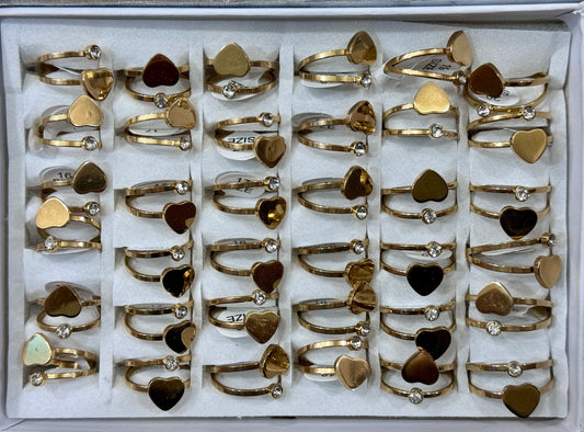 -83B Anillos por caja acero dorado