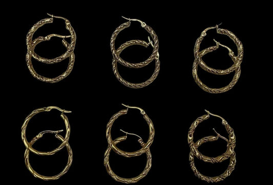 -89B Argollas 6 modelos surtidos por docena 30mm