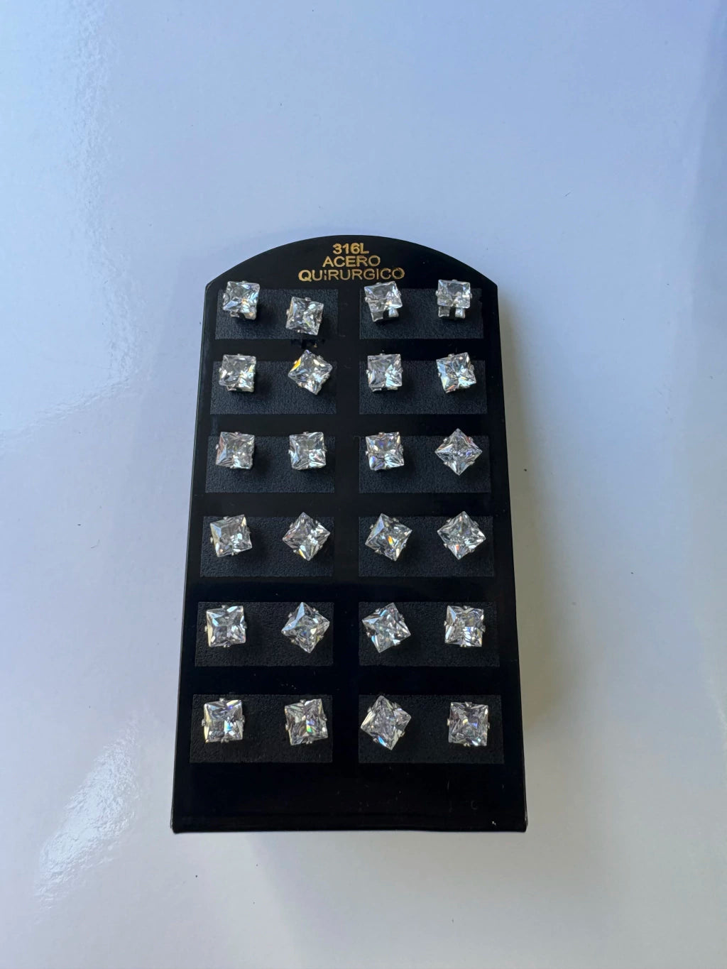 5B Aros de diamante acero plateado (4Mm)