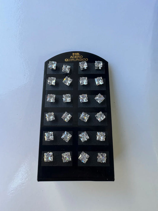 5B Aros de diamante acero plateado (4Mm)