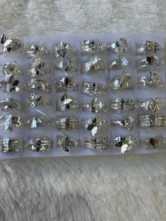#722C anillos acero blanco