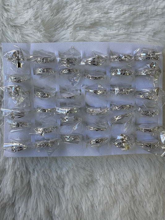#863C anillos acero blanco