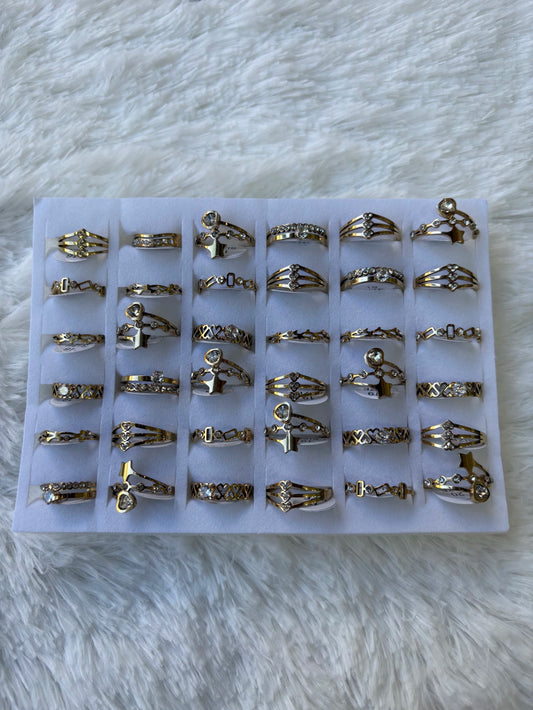 #863B anillos acero dorado