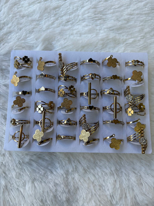 #721B anillos acero dorado